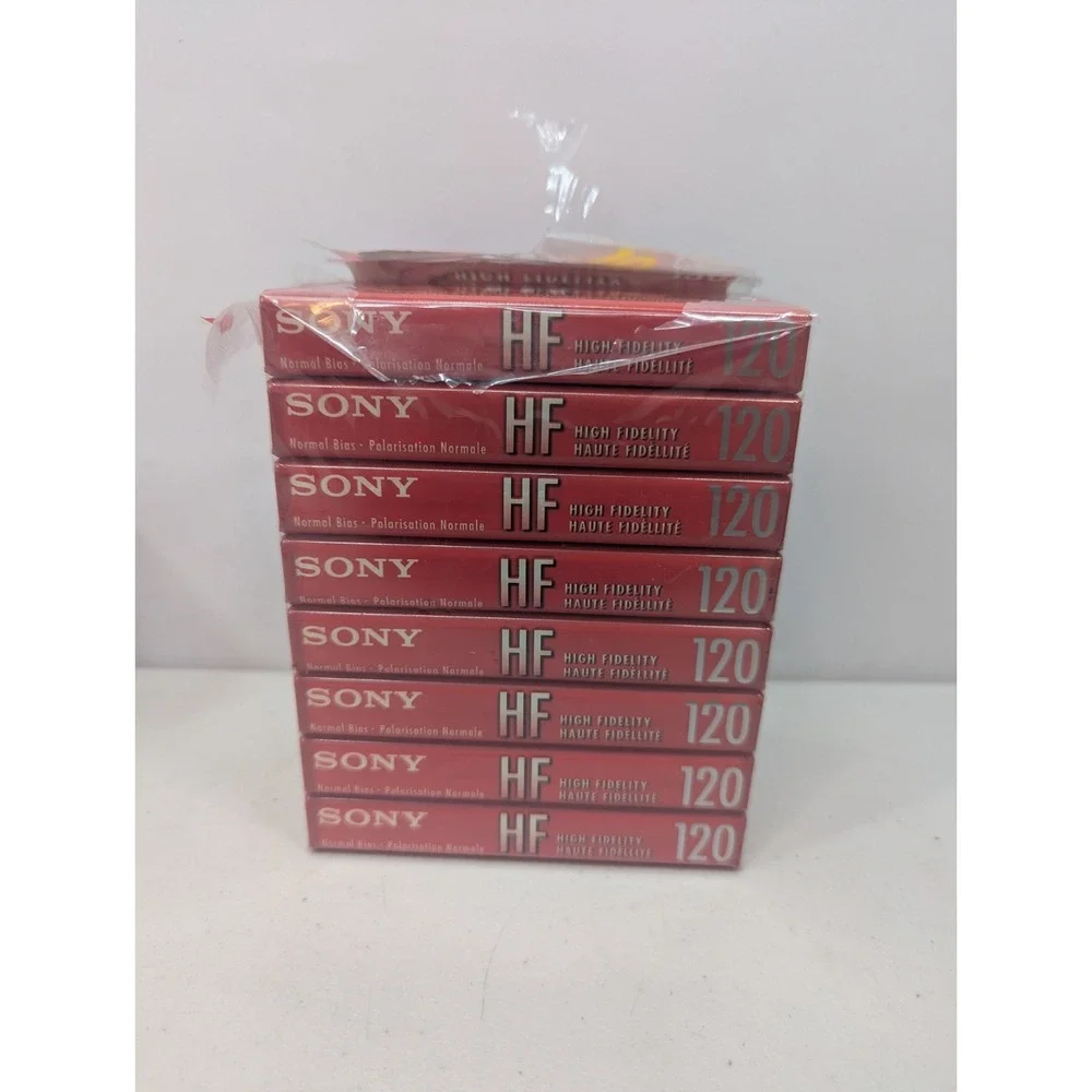 Sony HF 120 High Fidelity Blank Audio Cassette Tapes C 120HFL Sealed Lot of 8